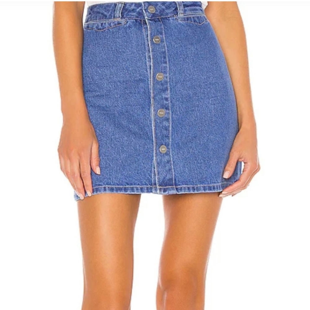 Paige high rise denim skirt